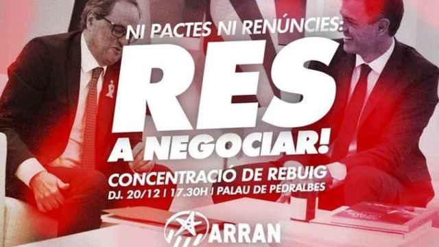 Cartel de Arran en redes sociales