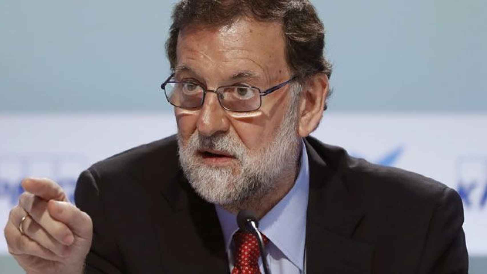 El presidente del Gobierno, Mariano Rajoy, durante su ponencia el sábado en la reunión del Círculo de Economía / EFE