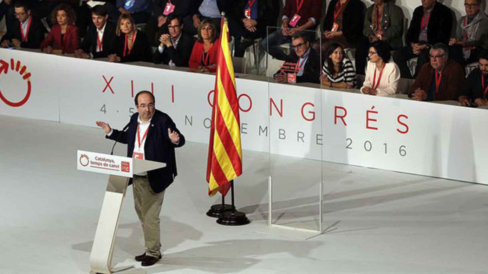 Miquel Iceta, primer secretario del PSC, interviene en el XIII Congreso ante la nueva ejecutiva del partido / EFE