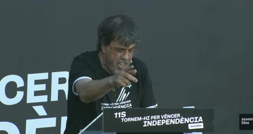 Jordi Pessarrodona, en la manifestación de la ANC / YOUTUBE