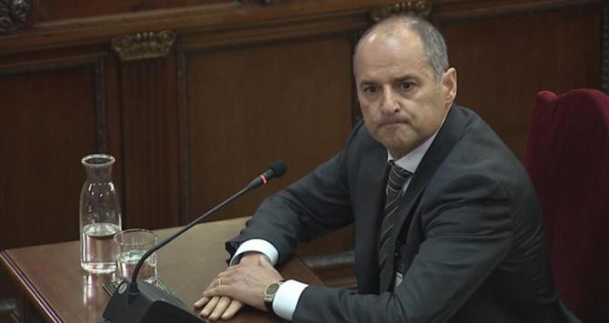 Xavier Uriós, abogado de la Generalitat, durante su declaración como testigo en el juicio del 'procés' / CCMA