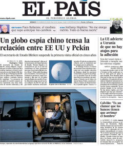 Portada de El País, 4 de febrero de 2023
