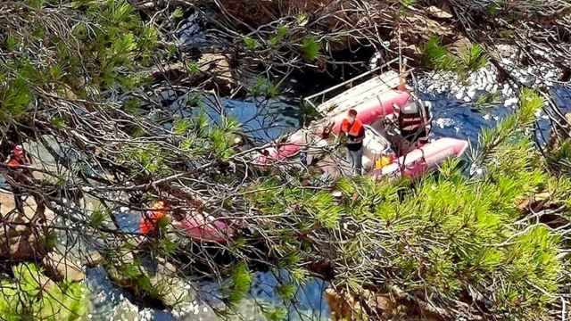 Embarcación de rescate del cadáver en Blanes / AJUNTAMENT DE BLANES
