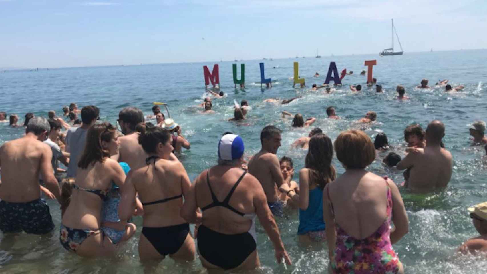 Una foto del acto 'Mulla't', celebrado en Barcelona para recaudar fondos por la esclerosis múltiple