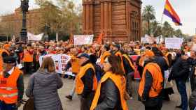 Varios pensionistas en la protesta de Arco de Triunfo / CG