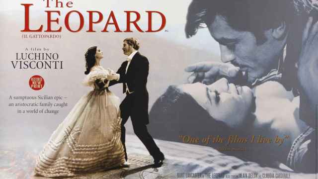 Cartel en inglés de 'El Gatopardo', la pelicula de Visconti basada en la novela de Lampedusa