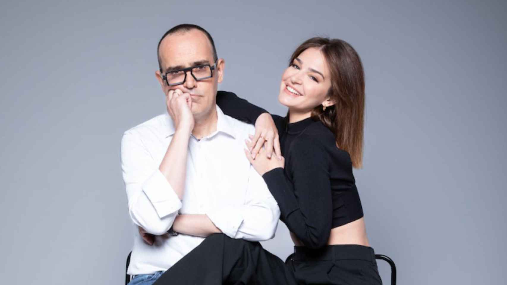 Risto Mejide y Laura Escanes para el podcast 'Cariño, pero ¿qué dices?' / PODIMO
