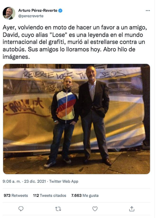 El tuit de Pérez-Reverte recordando a 'Lose' / CG
