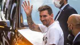 Leo Messi en su llegada a París / EFE