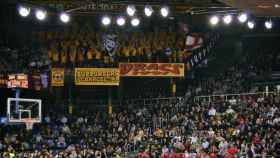 Una imagen de archivo de un partido de baloncesto en el Palau Blaugrana / Twitter