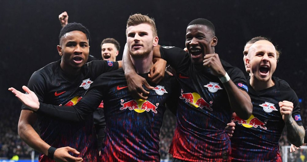 Los jugadores del Leipzig celebran el gol ante el Tottenham | EFE