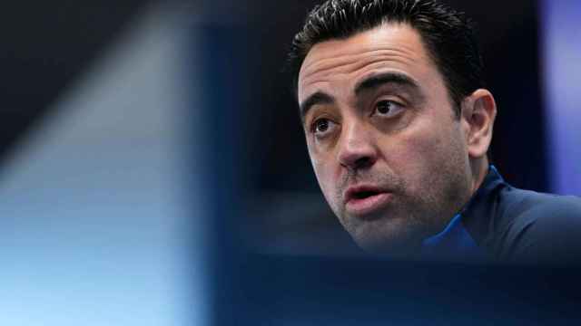 Xavi Hernández, durante la rueda de prensa previa al Athletic-Barça / EFE