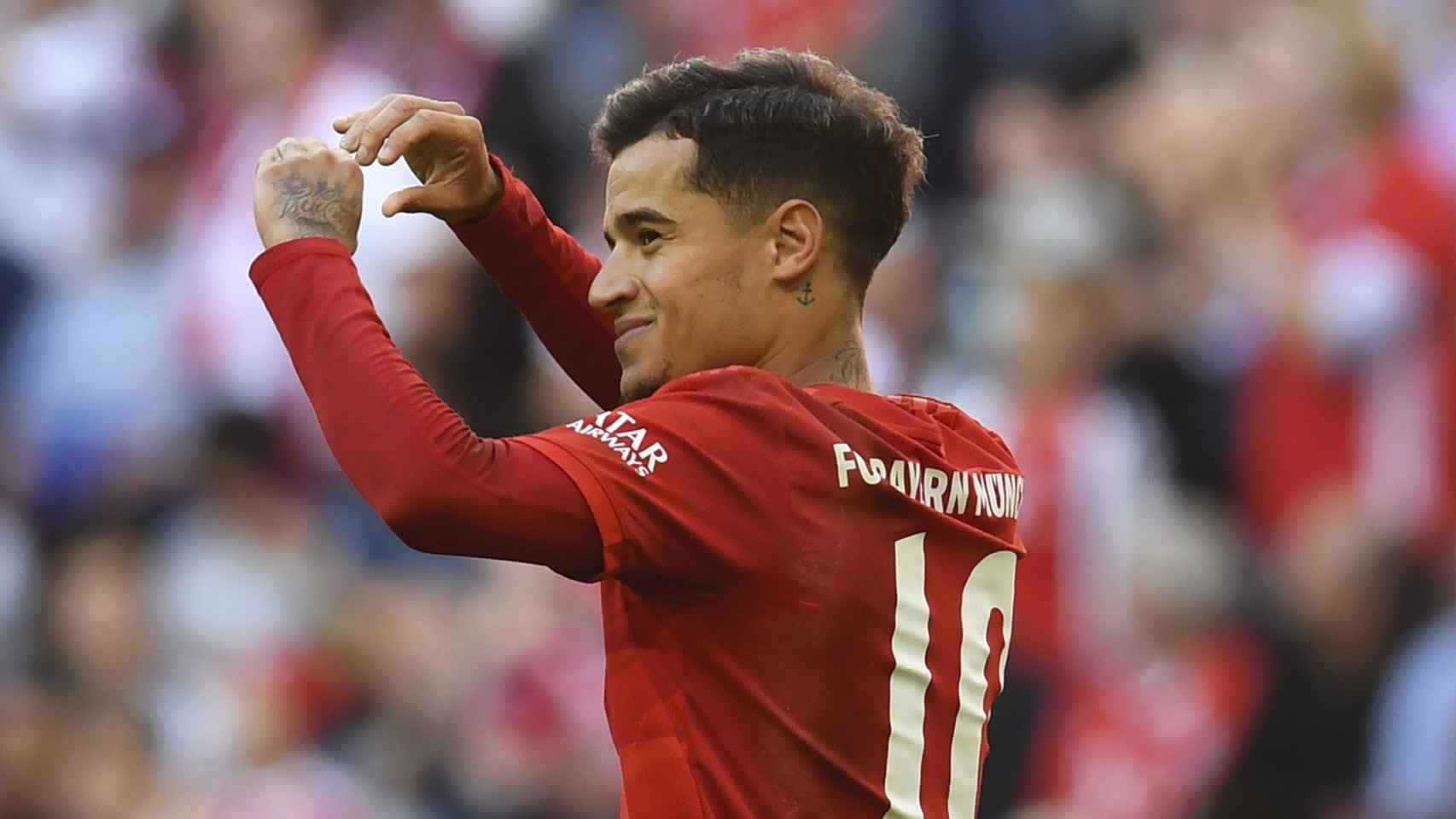 Philippe Coutinho celebra un gol del Bayern de Múnich / EFE
