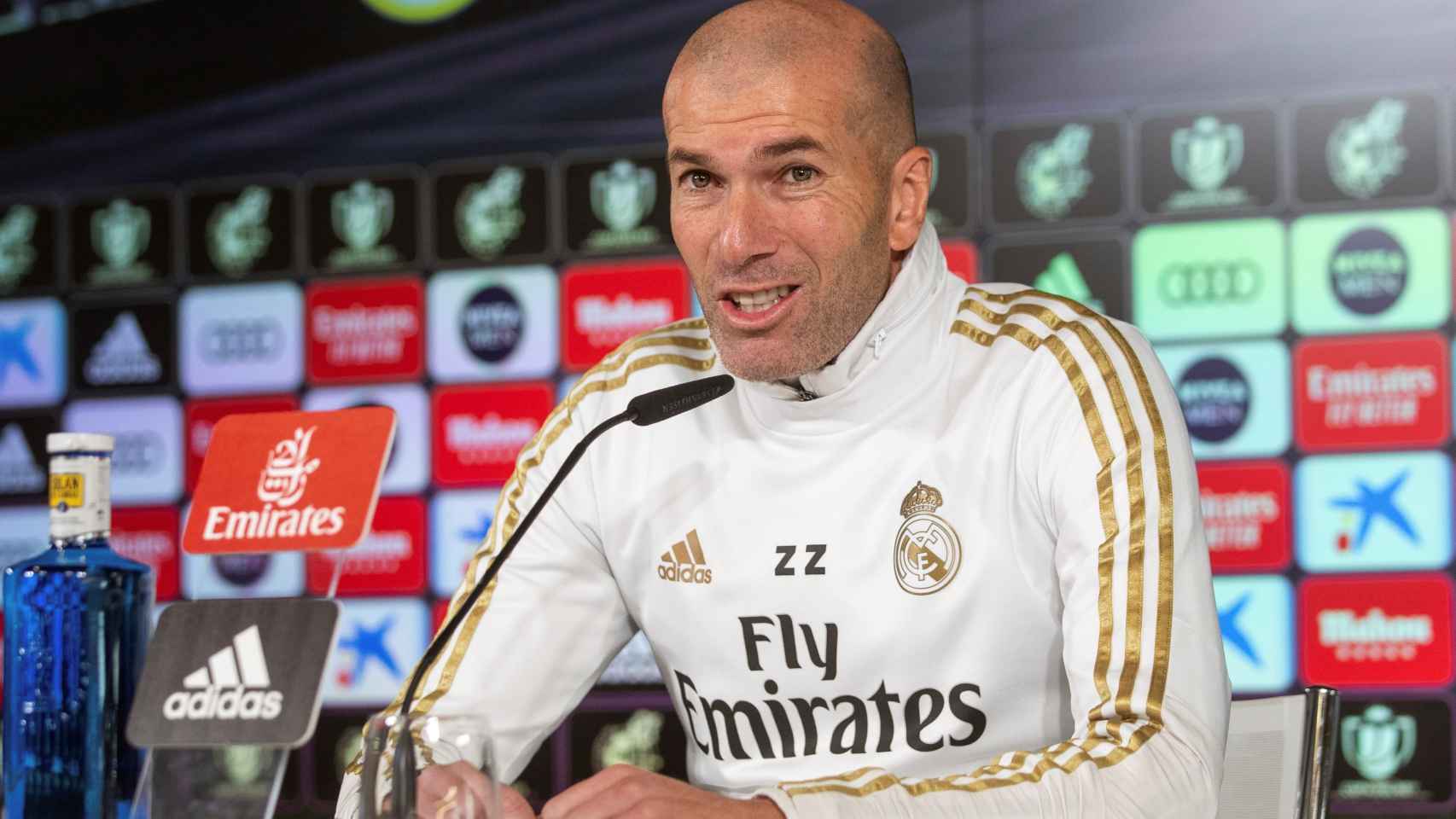 Zidane en rueda de prensa con el Madrid / EFE