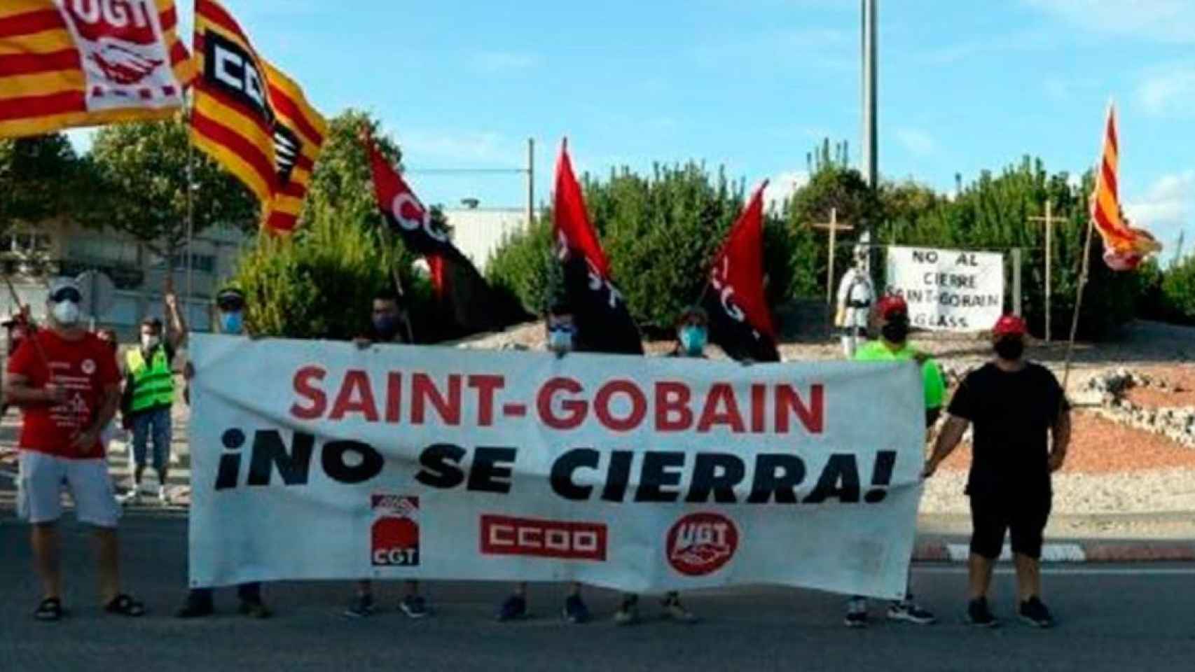 Protesta Saint Gobain