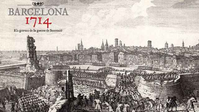 Grabado de Barcelona en 1714