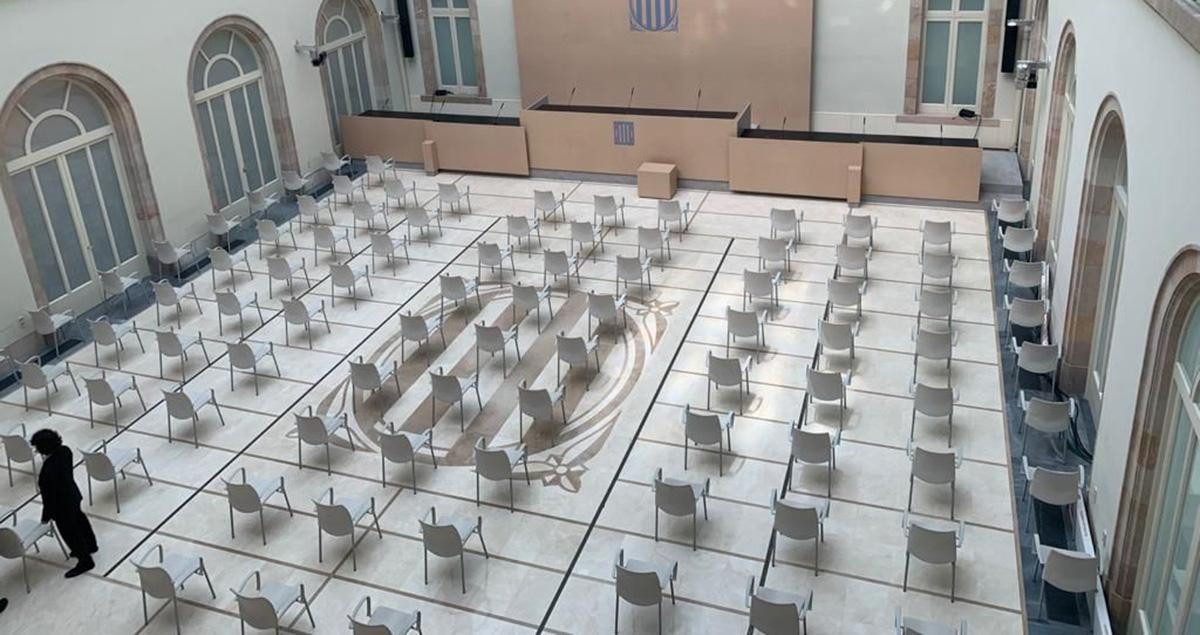 El auditorio donde se constituirá el nuevo Parlament