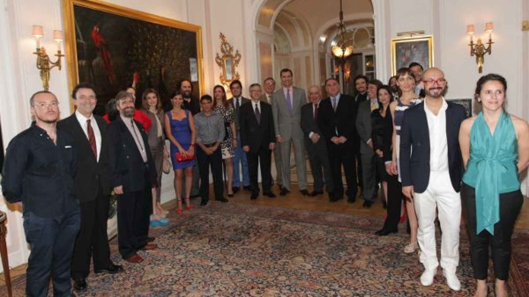 Uno de los salones de la residencia del embajador español ante la ONU, que en 2012 albergó una recepción al entonces Príncipe con motivo de un viaje a Nueva York / CASA REAL