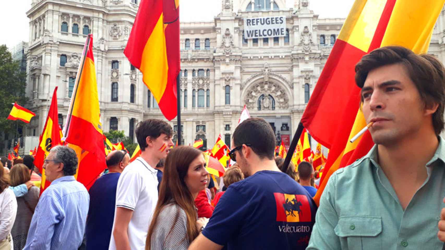Concentración delante del Ayuntamiento de Madrid / CG