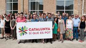 Presentación del manifiesto fundacional de 'Catalunya, sí que es pot', la coalición de Podemos, ICV y EUiA