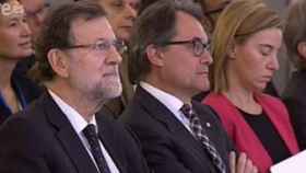 Rajoy y Mas, juntos en la cumbre euromediterránea