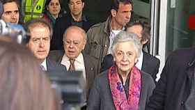 Jordi Pujol y Marta Ferrusola, a la salida de la Ciudad de la Justicia