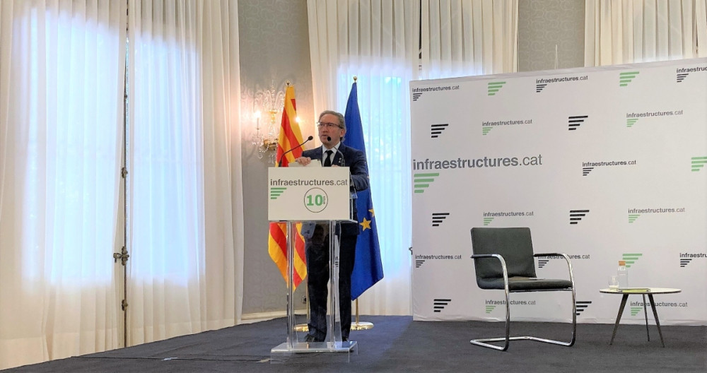 El consejero Jaume Giró en el acto por el décimo aniversario de Infraestructures.cat / EP