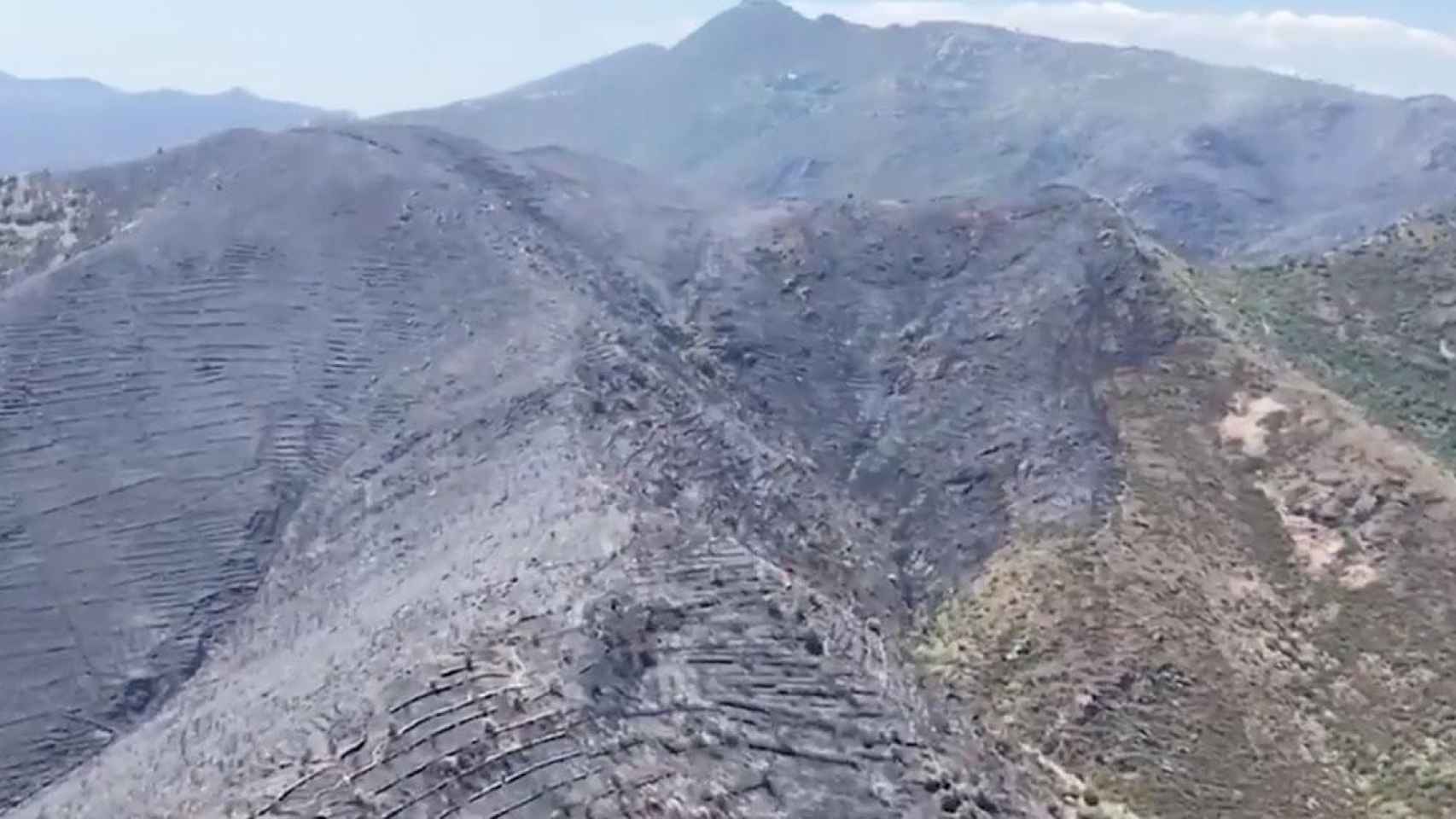 Imagen de la superficie devastada por el incendio del Cap de Creus / CG