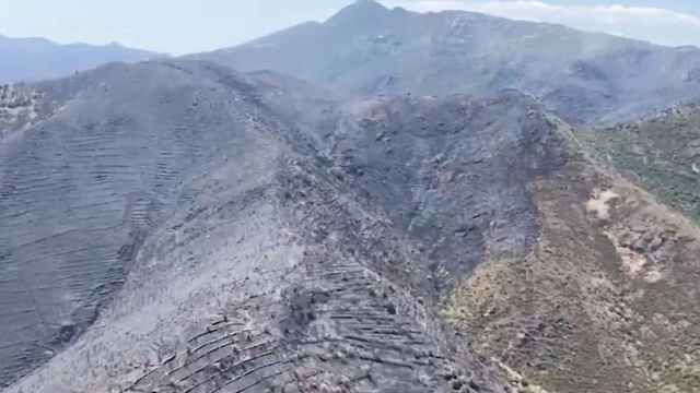 Imagen de la superficie devastada por el incendio del Cap de Creus / CG