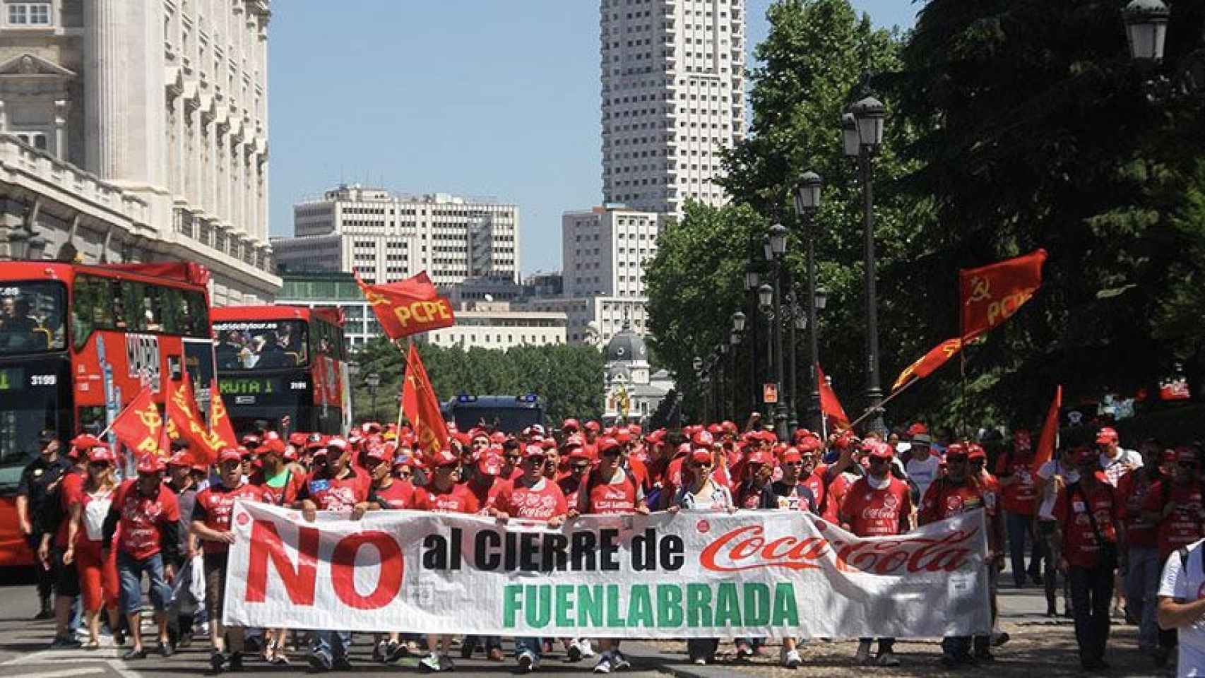 Manifestación de los trabajadores de Fuenlabrada en el centro de Madrid