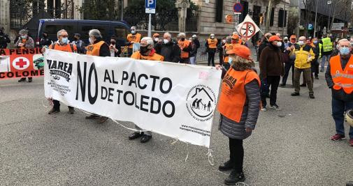 Pensionistas en Barcelona contra el Pacto de Toledo