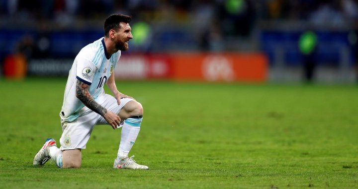 Leo Messi durante el Brasil-Argentina / EFE