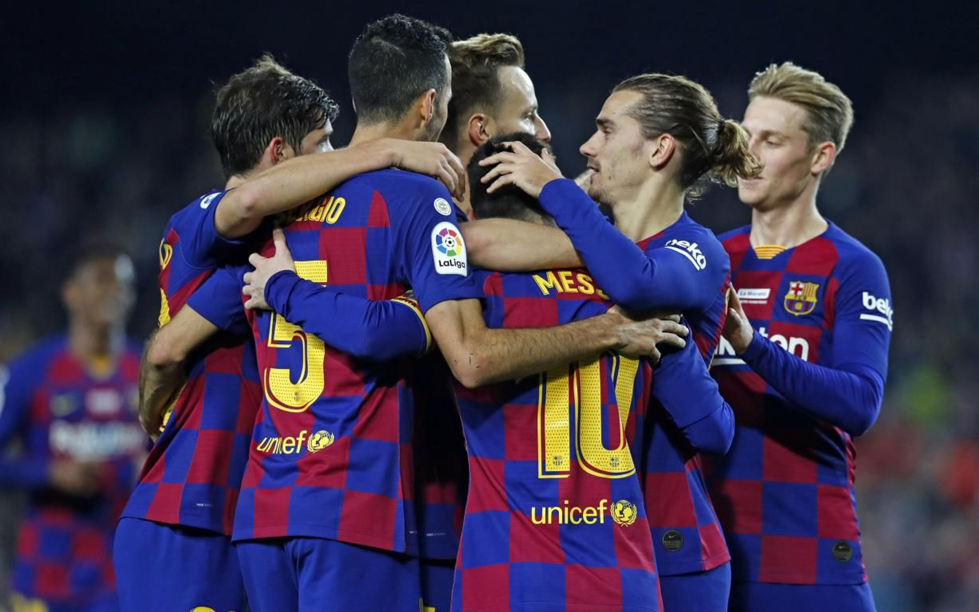 Los jugadores del Barça celebrando un gol contra el Mallorca / FC Barcelona
