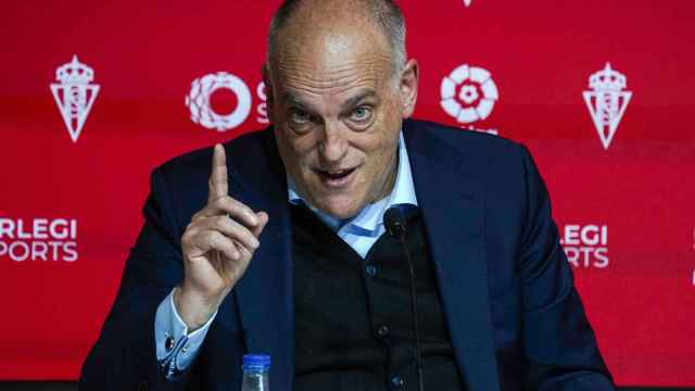 Javier Tebas, durante una comparecencia como presidente de la Liga / EFE