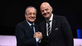 Florentino Pérez, presidente del Real Madrid, y Gianni Infantino, presidente de la FIFA / EFE