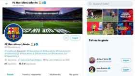 Perfil de Twitter de la cuenta del Barça / FCB