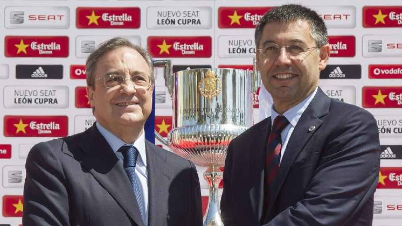Florentino y Bartomeu en un acto oficial de la Copa del Rey / EFE