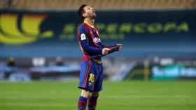 Leo Messi lamentando una ocasión de la Supercopa de España / FC Barcelona