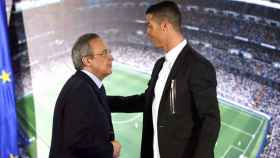 Una foto de archivo de Cristiano Ronaldo y Florentino Pérez / EFE