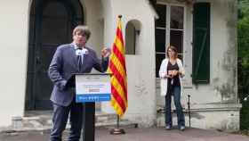 El expresidente de la Generalitat y líder de Junts, Carles Puigdemont, en la Casa Macià / EUROPA PRESS