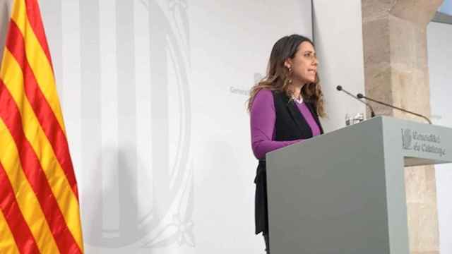 La portavoz de la Generalitat, Patrícia Plaja, en rueda de prensa tras el Consell Executiu / EUROPA PRESS