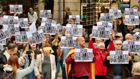 Manifestantes independentistas protestan contra España Global / ANC