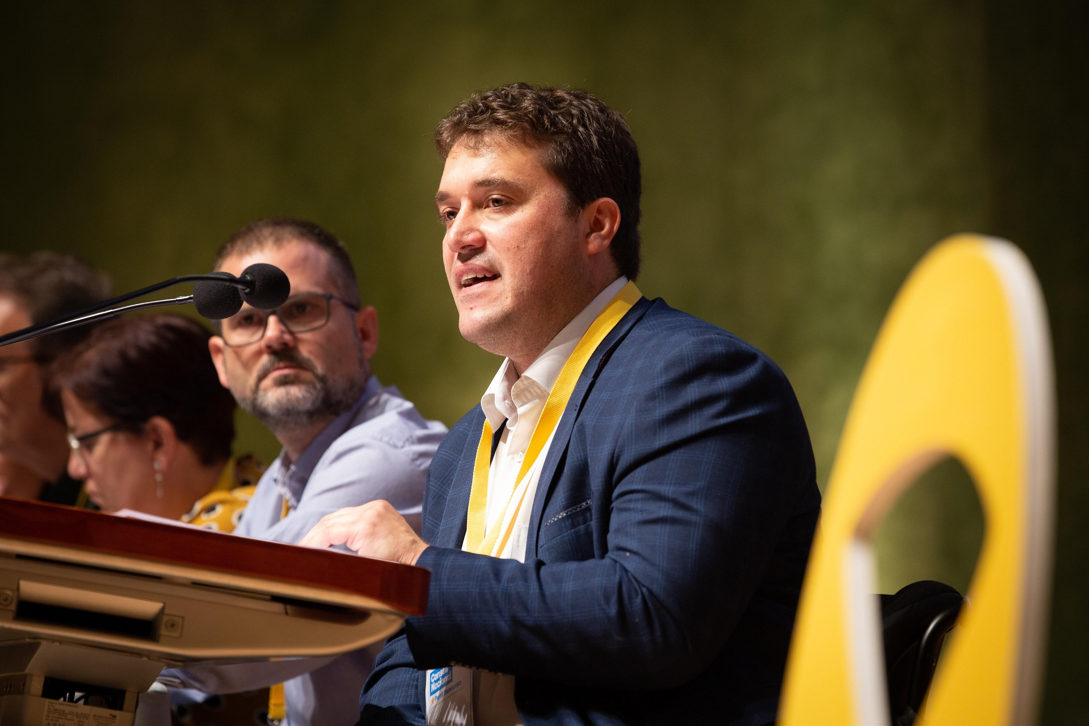 El presidente del PDeCAT, David Bonvehí, interviene en el Consell Nacional del partido / EUROPA PRESS