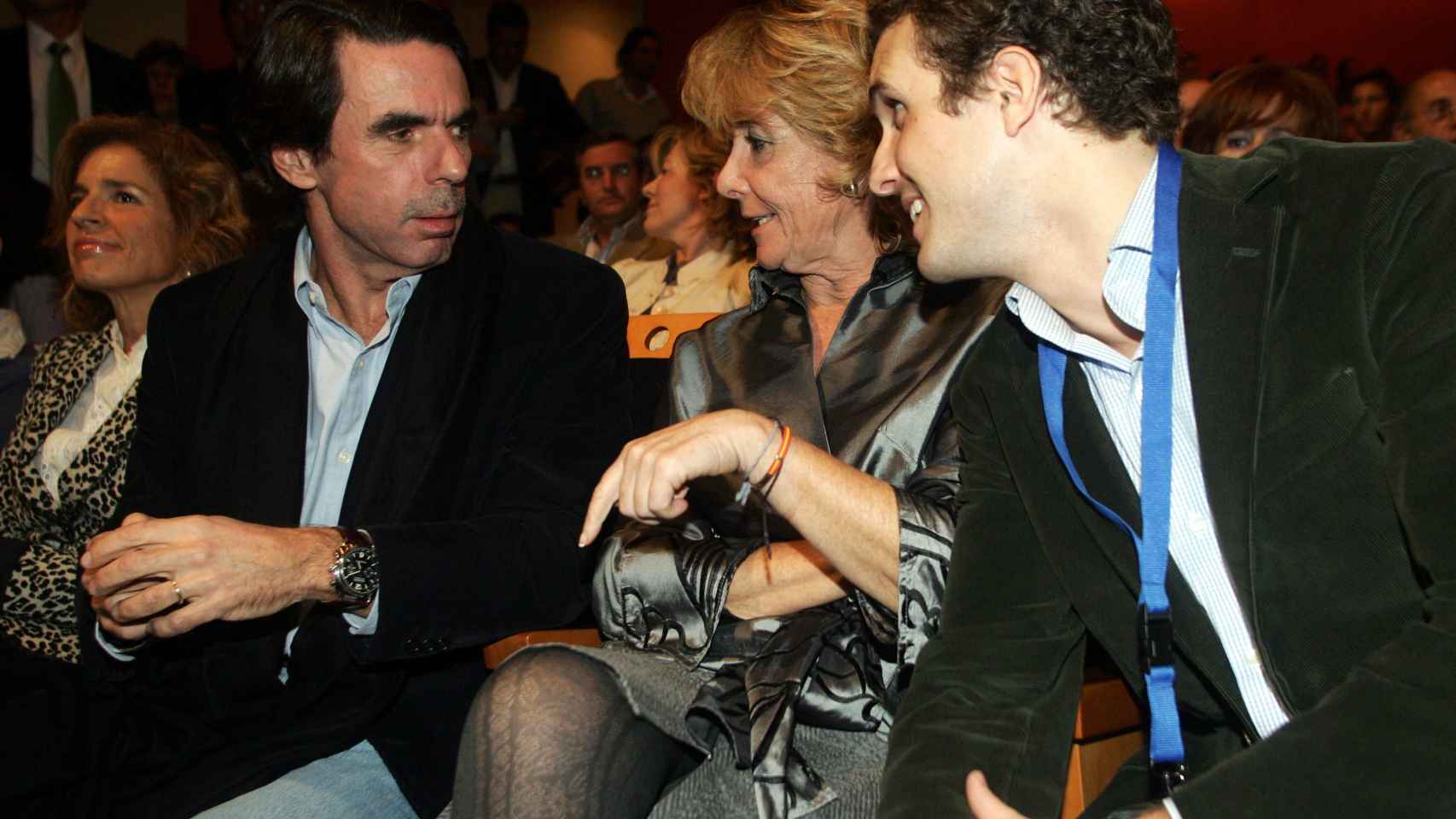 Ana Botella, José María Aznar, Esperanza Aguirre y Pablo Casado en una imagen de archivo