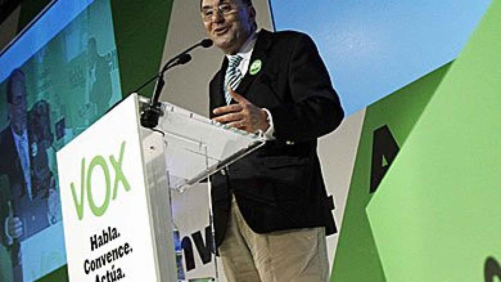 El presidente de Vox, Alejo Vidal-Quadras, en un acto del partido