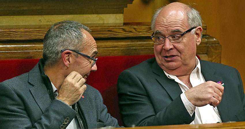 Joan Coscubiela y Lluís Rabell, diputados de Catalunya Sí que es Pot en el Parlament / EFE