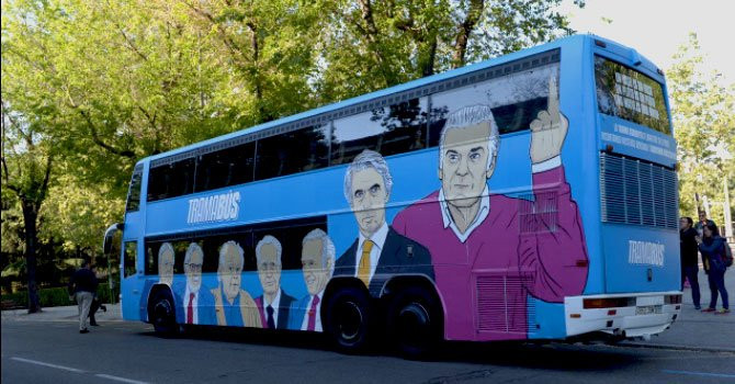 El autobús de Podemos, el 'TramaBus' / CG