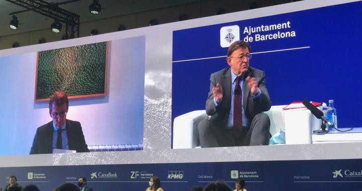 El presidente valenciano Ximo Puig, en el debate en el Círculo de Economía / CG