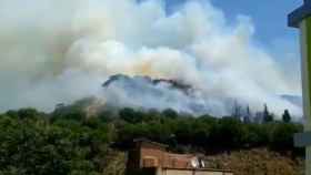 Incendio forestal en Montjüic / @montseyester