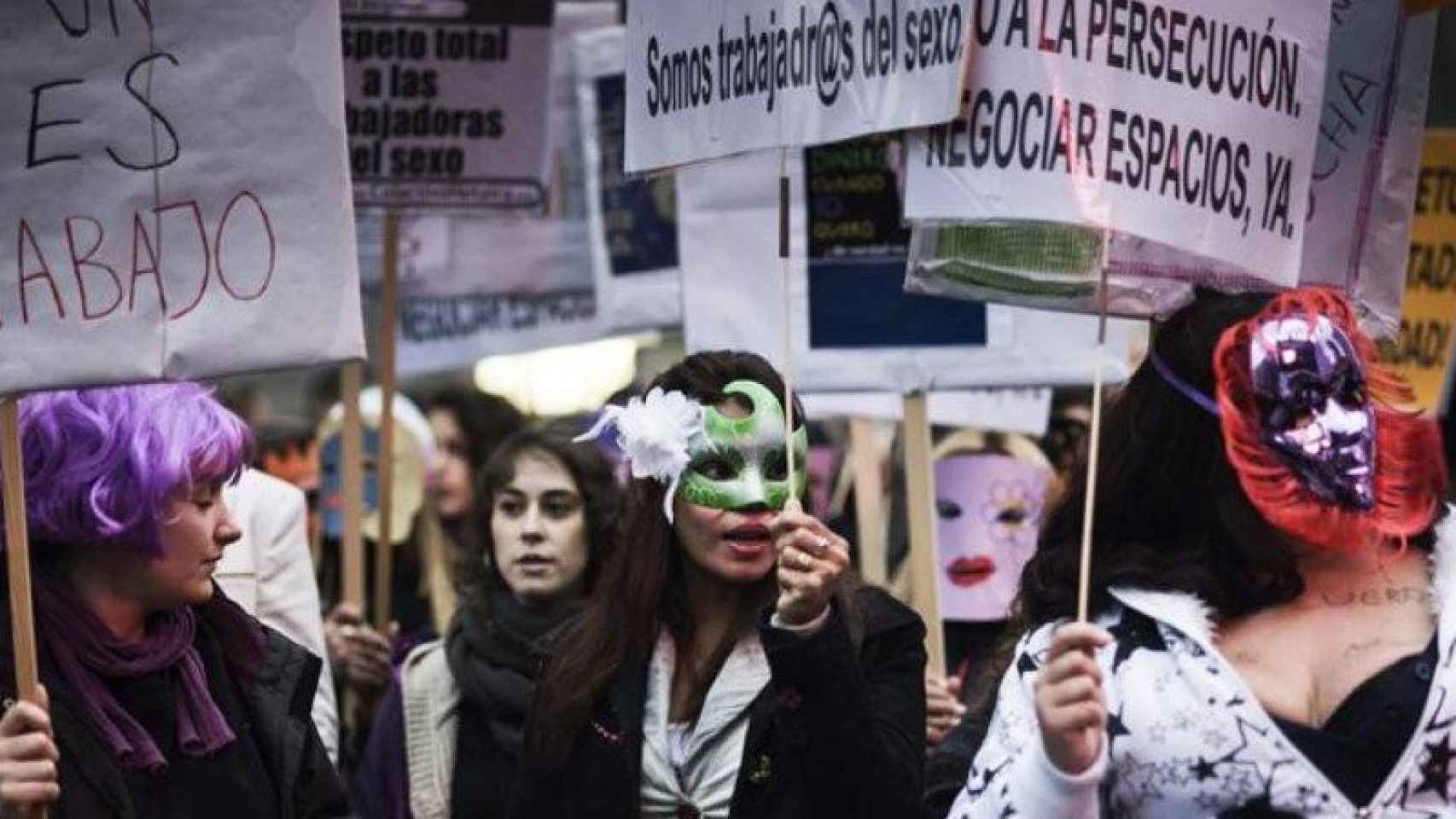 Manifestación a favor de regular la prostitución, en una imagen de archivo / EFE
